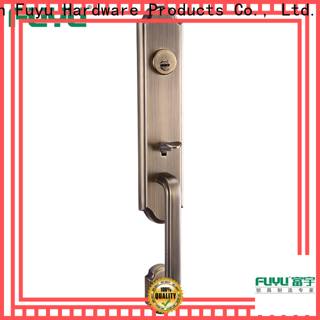 FUYU handle bathroom door handle with lock manufacturers for entry door