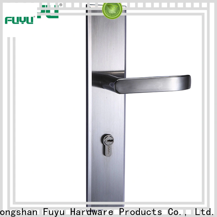 FUYU steel stainless steel sliding door lock in china for mall