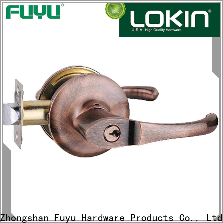 FUYU high security door handle safety lock suppliers for wooden door