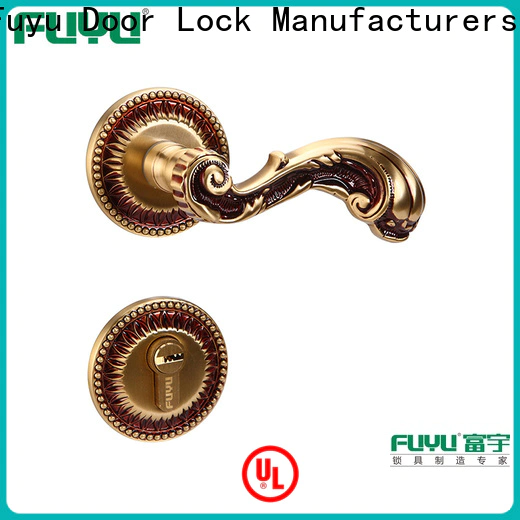 FUYU style double door lockset with latch for wooden door