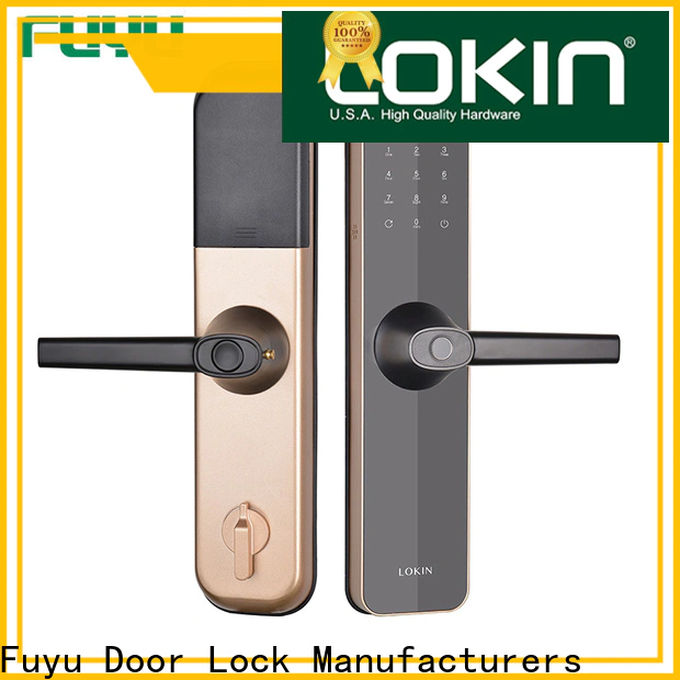 FUYU high security hotel smart lock system with latch for wooden door