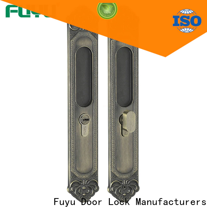 FUYU fingerprint door handle lock manufacturers for entry door