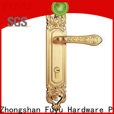 FUYU trim zinc alloy entrance door lock manufacturers for mall