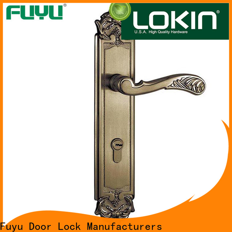 FUYU lock size zinc alloy entry door lock with latch for shop
