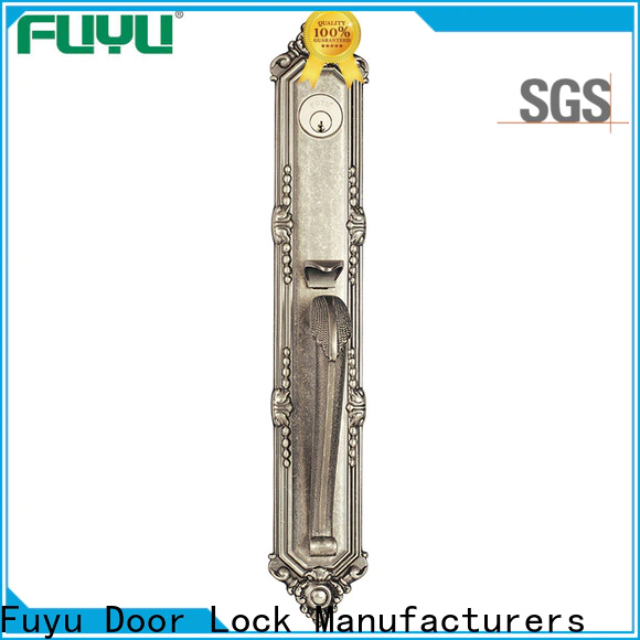 fuyu zinc alloy grip handle door lock long supply for entry door