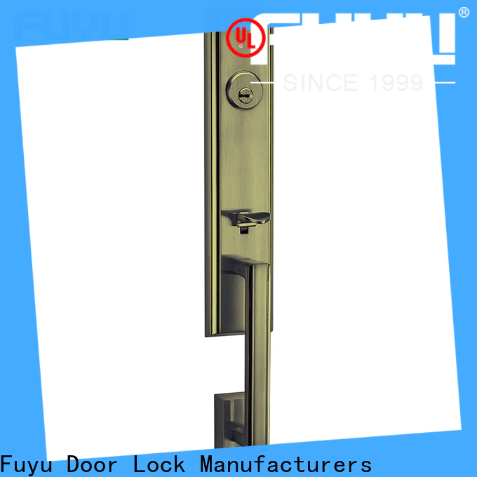 fuyu zinc alloy door lock for metal door grip supply for shop