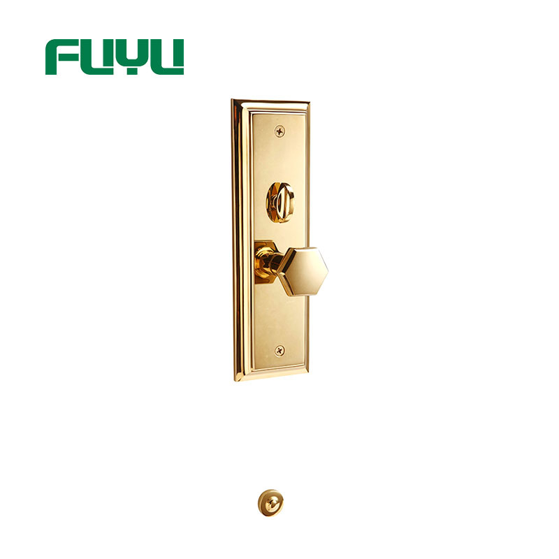 Dubai Plain Style Fácil de instalar cerraduras de manija de puerta de oro