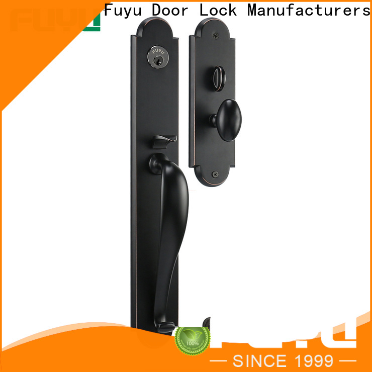 FUYU custom zinc alloy handle door lock with latch for entry door