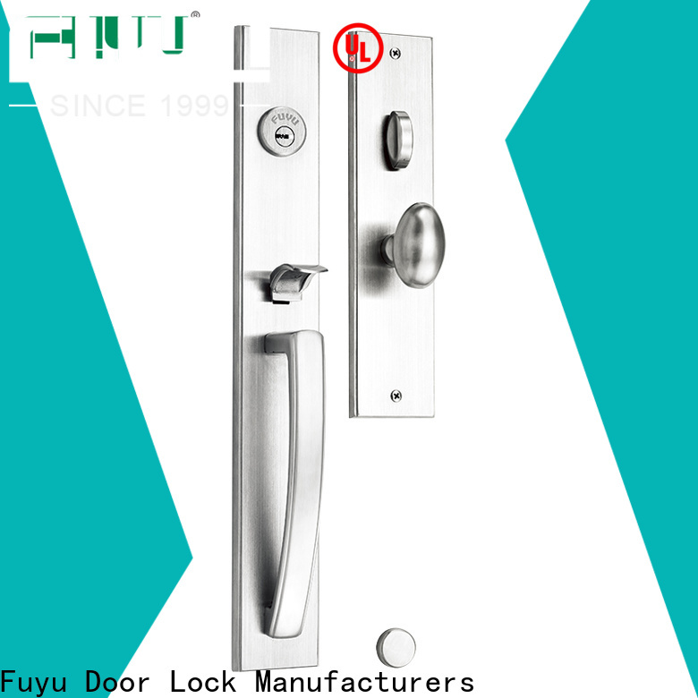 FUYU oem stainless steel handle door locks with international standard for wooden door