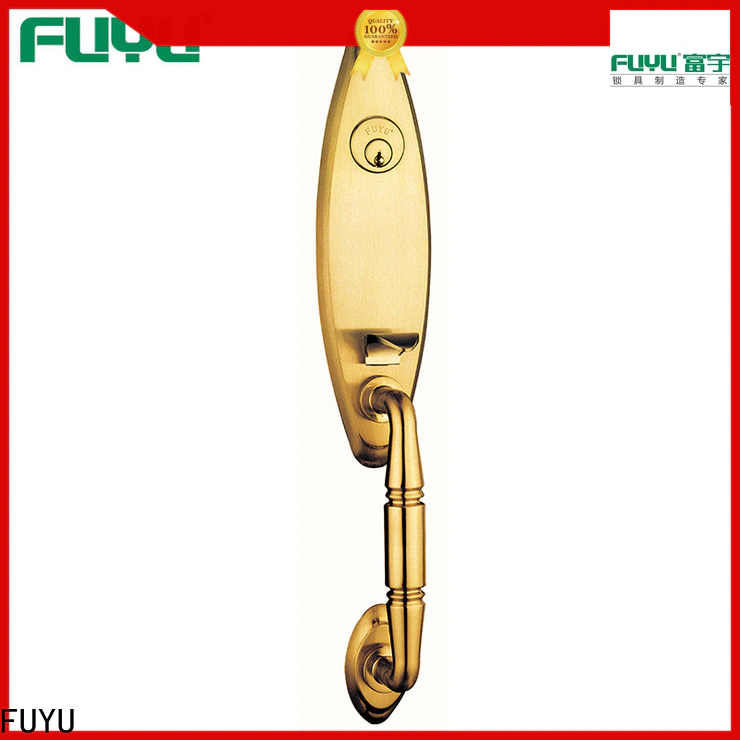 FUYU wood simple door lock with latch for shop