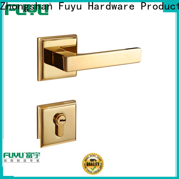 FUYU high security brass door knob with lock with latch for home