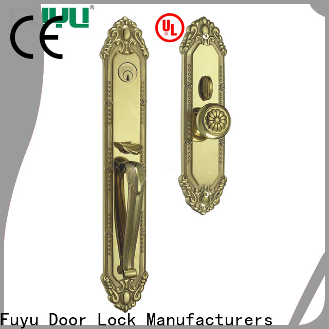 FUYU durable brass entry door locksets on sale for mall