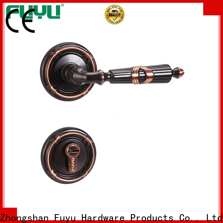 FUYU villa brass door knob with lock on sale for wooden door