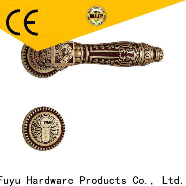 FUYU gold door handles supplier for wooden door