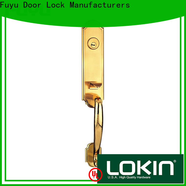 FUYU fittings bathroom door handle with lock with latch for entry door