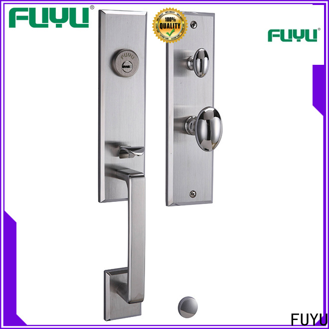 FUYU complete stainless steel security door lock with international standard for shop