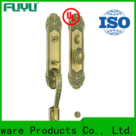 FUYU install customized brass door lock on sale for shop