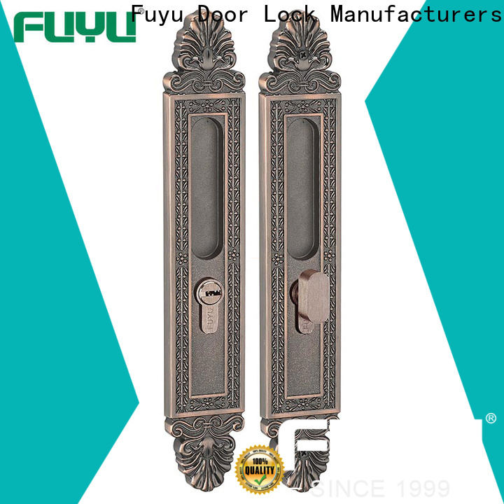FUYU high security zinc alloy grip handle door lock on sale for mall