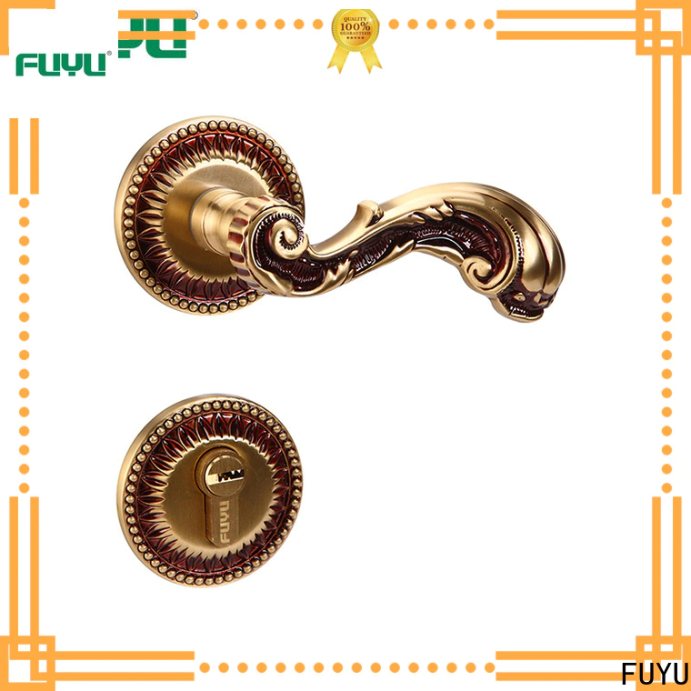 FUYU oem customized brass door lock meet your demands for wooden door