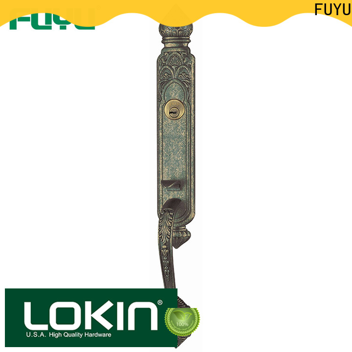 FUYU products bathroom door handle with lock with latch for indoor