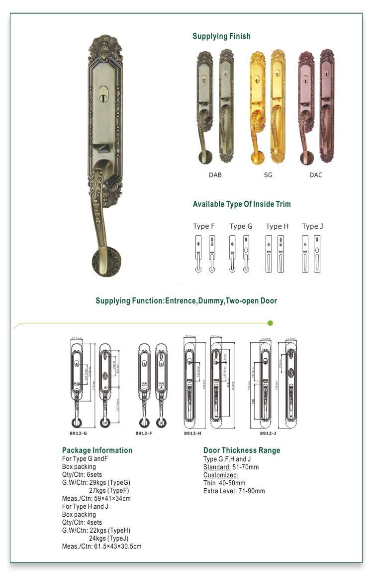 FUYU oem handle door lock manufacturer for wooden door