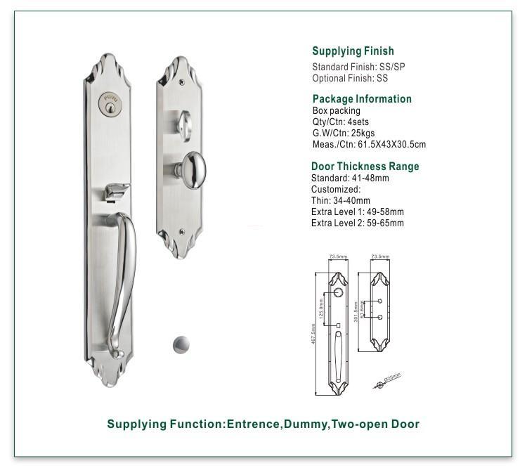 FUYU lock french door handles with locks manufacturers for residential