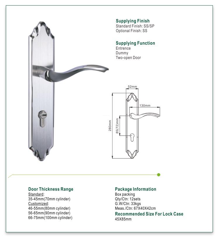 FUYU lock cylinder stainless steel handle door locks in china for wooden door-1