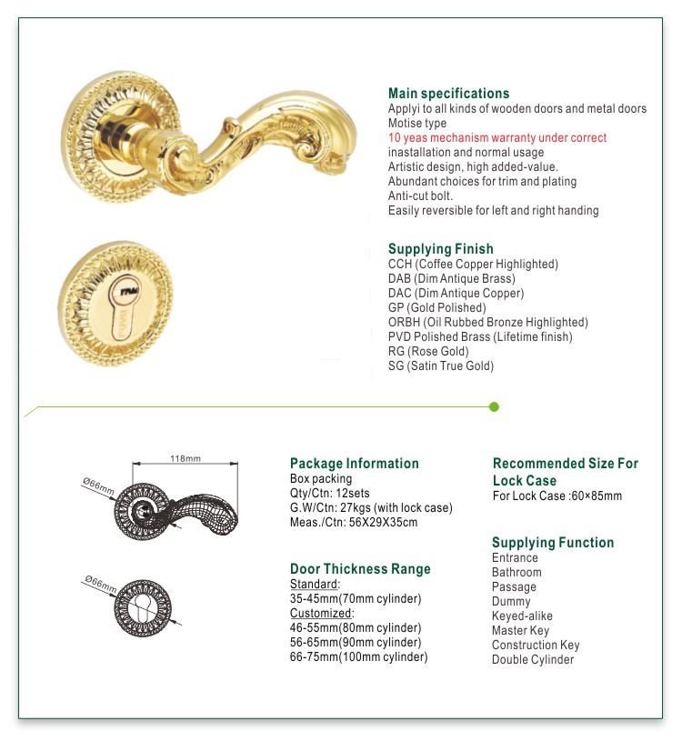 FUYU custom rosette lock manufacturer for entry door-1