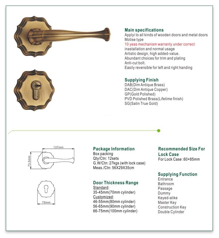 FUYU entrance best residential locksets manufacturers for wooden door-1