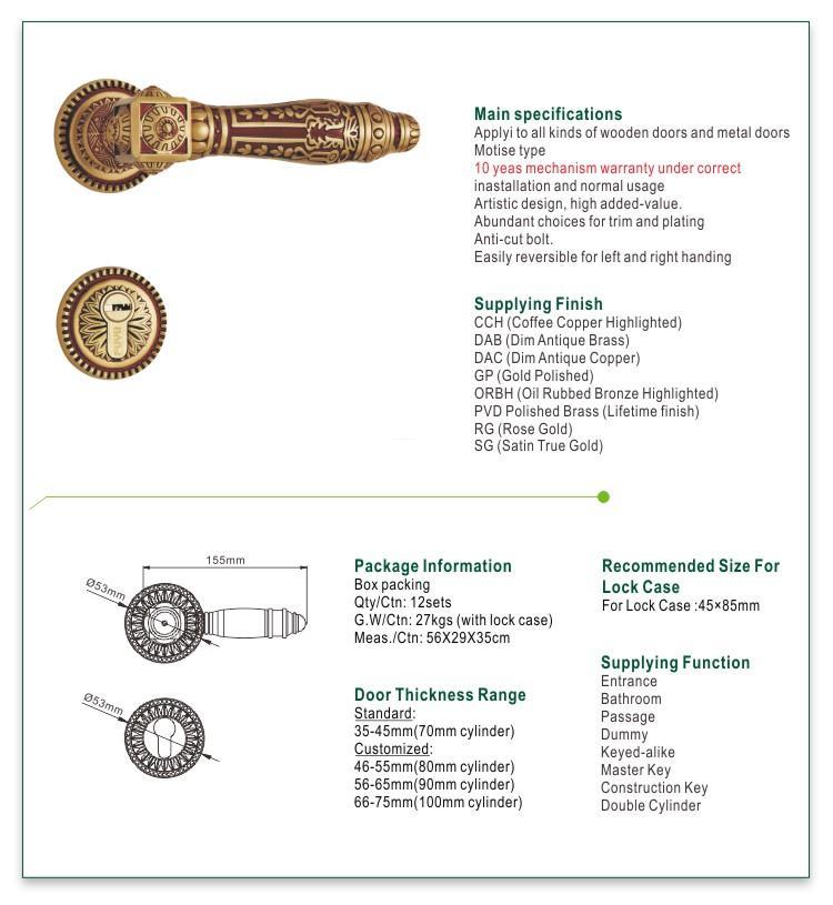 FUYU rosette lock supplier for entry door