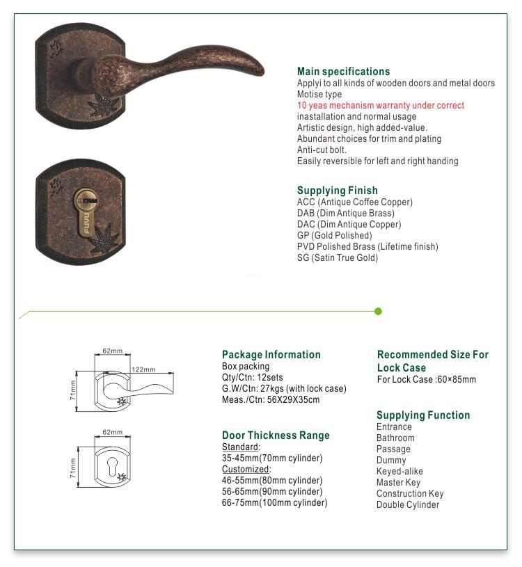 FUYU high security brass door locks and handles meet your demands for mall-1