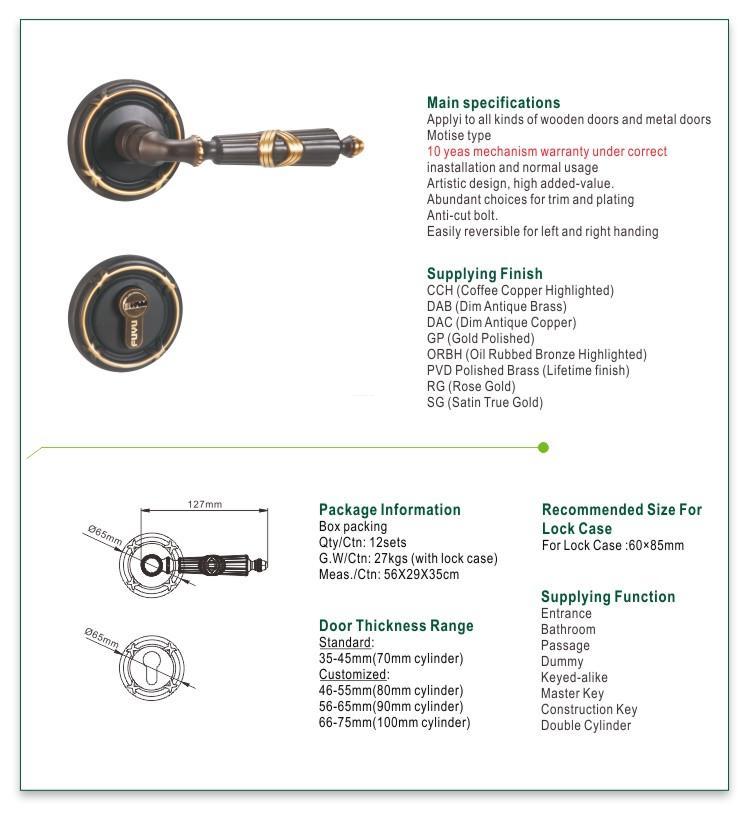 FUYU custom lever on rose door handle manufacturer for home-1