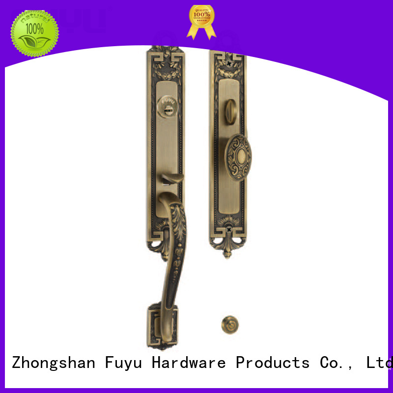 FUYU high -tech brass door knob with lock with latch for wooden door