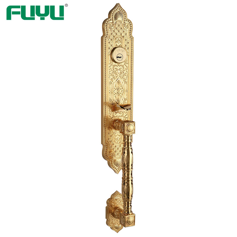 Antique Brass Finish Zinc Alloy Mortise Grip Handle Entrance Door Lock