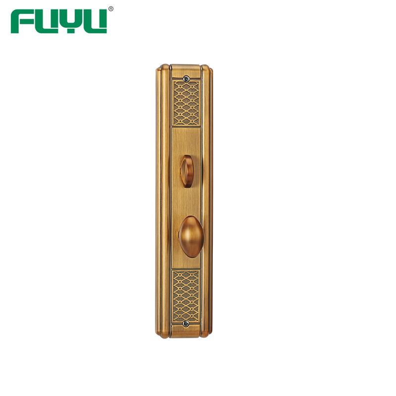 Zinc Long Plate External Wood Iron Gate Lock Mortise Entry Set With American Profile Cylinder