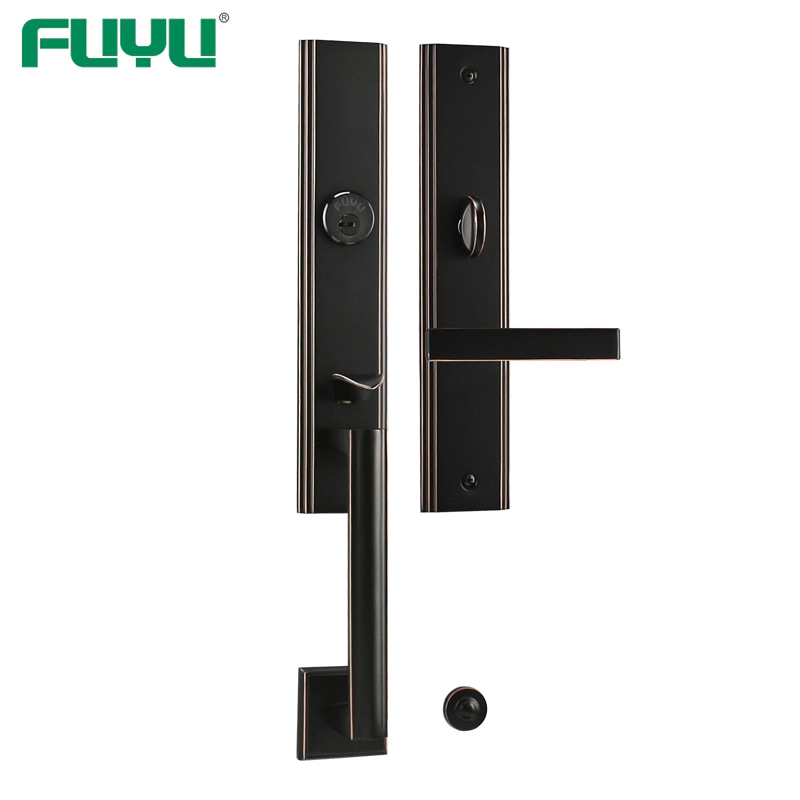 Modern style solid brass enter grip handle door lock with a lever handle