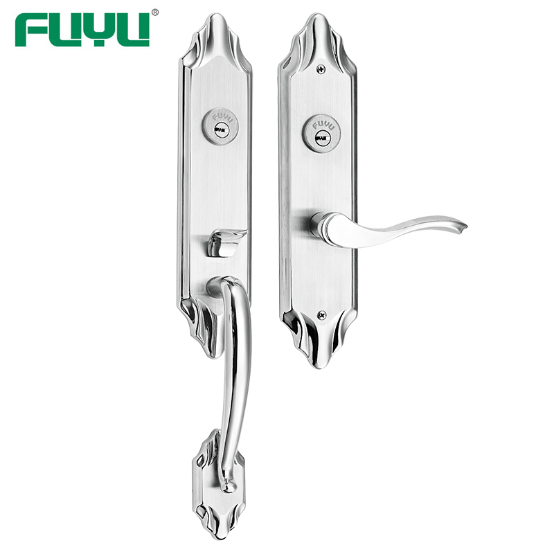 304 double side entrance door handle lock for two open door