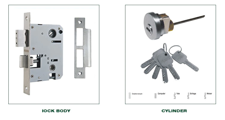 Stainless Steel 304 Single Cylinder Mortise Handle set Locks