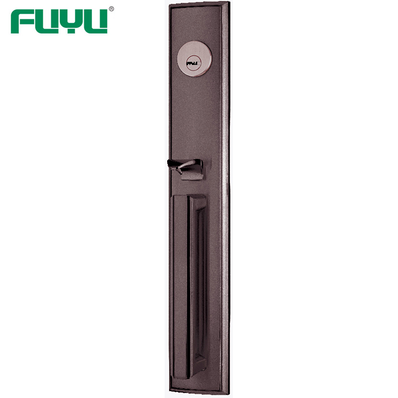 Easy to install tubular security door handle lock for wooden door