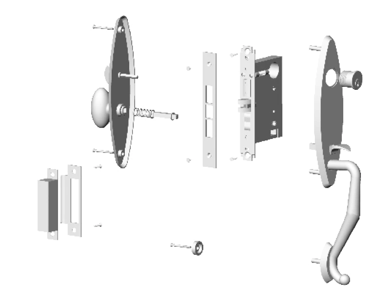 mortise door hardware modern for residential FUYU
