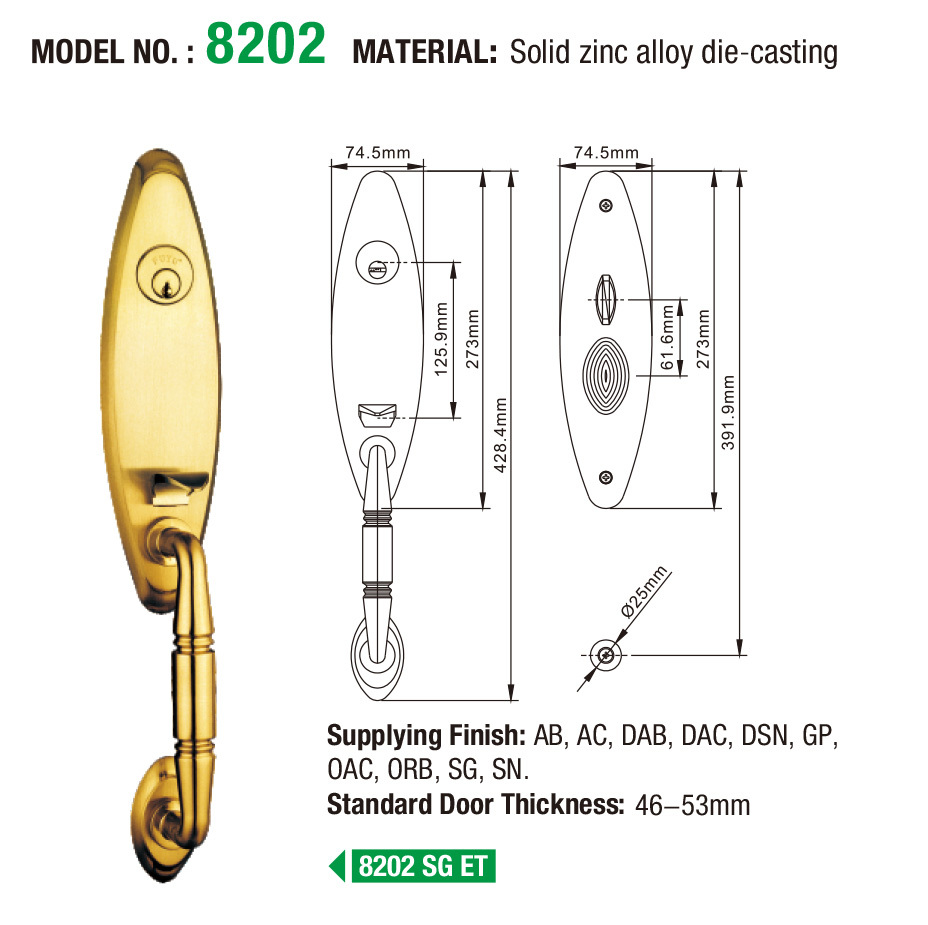 china exterior french door locks for sale for residential