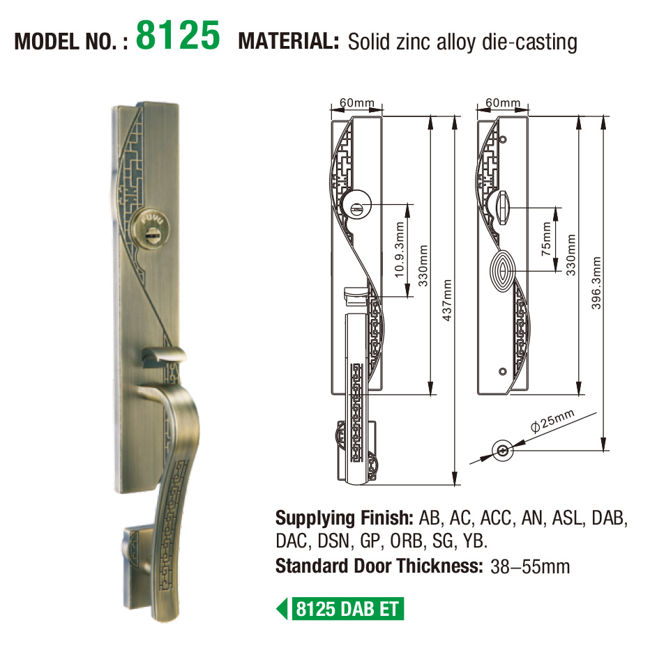 custom best deadbolt lock die with latch for mall-5