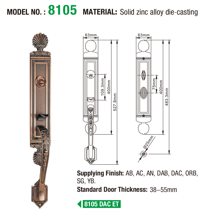 custom zinc alloy door lock for metal door finish meet your demands for mall