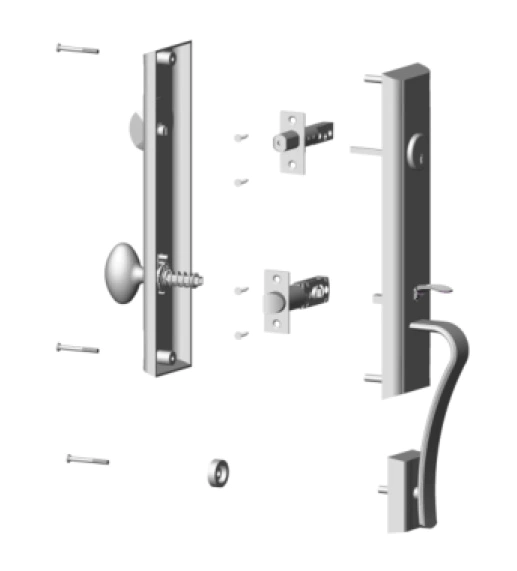 durable zinc alloy door lock for wood door material with latch for shop