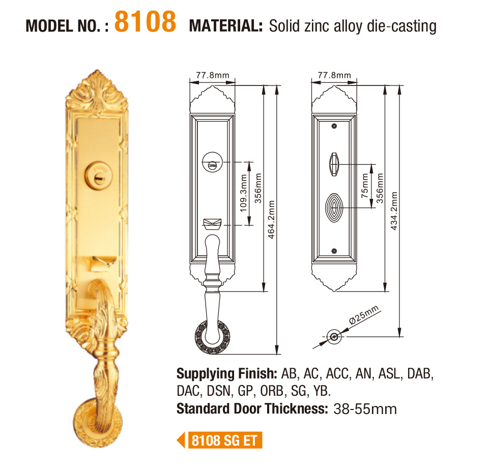 FUYU quality american door lock manufacturer for entry door