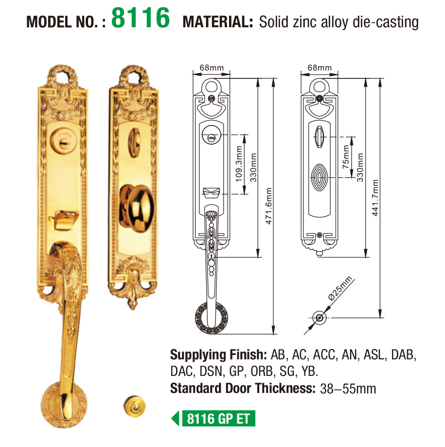 FUYU quality lock manufacturing with latch for entry door-5