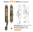 high -tech brass bathroom door handles with lock entrance with latch for home