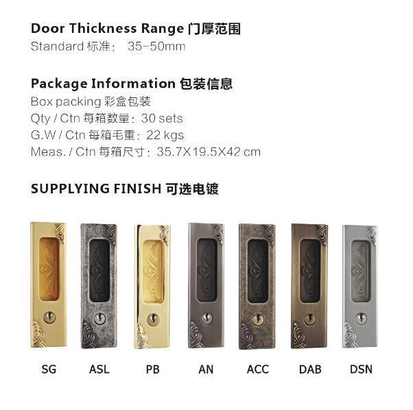 FUYU alloy zinc alloy door lock for timber door with latch for mall