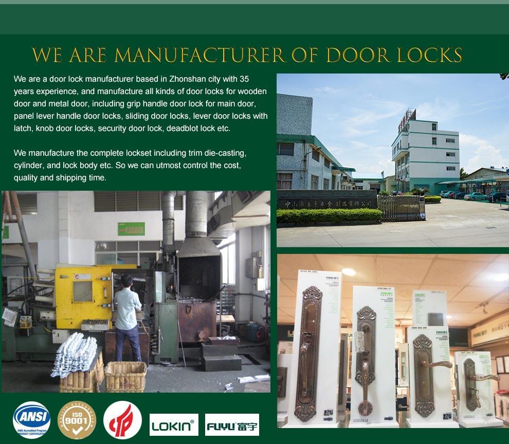 FUYU fingerprint door handle lock factory for home