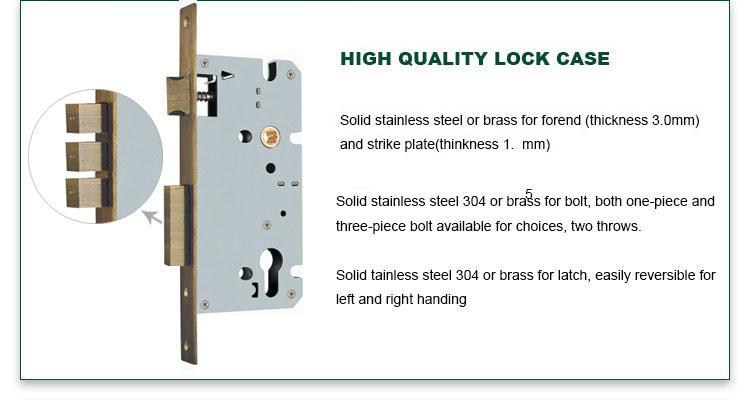 FUYU lock size zinc alloy entry door lock with latch for shop